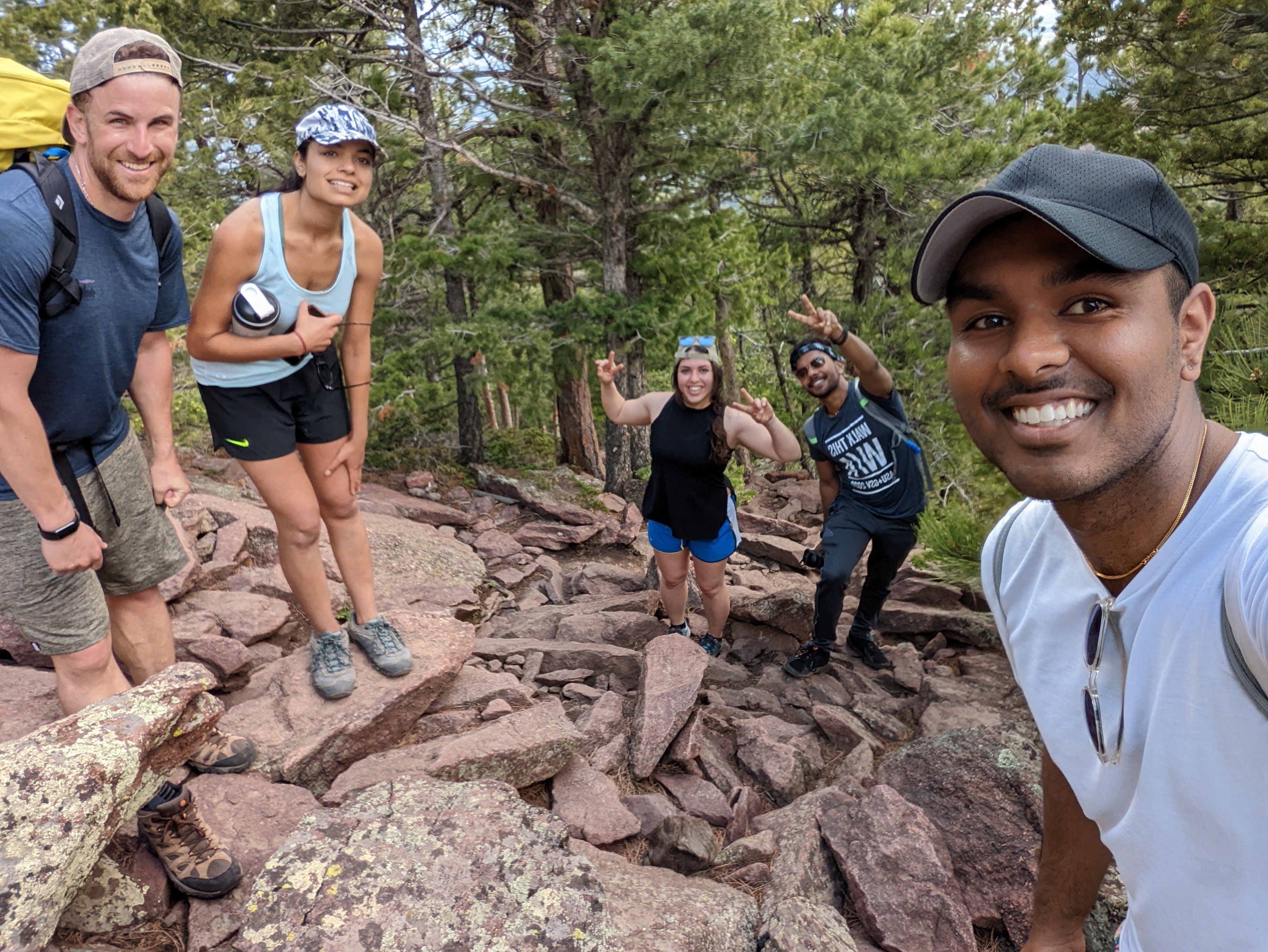 group of friends hiking